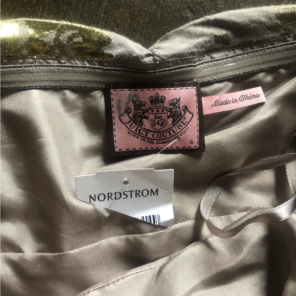 Juicy couture grey and gold metallic y2k mini dress - Picture 12 of 15